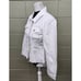 Blank NYC White Distressed Fringe Women's Denim Jacket Size L