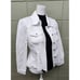 Blank NYC White Distressed Fringe Women's Denim Jacket Size L