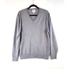 Brooks Brothers Mens Sweater V Neck Merino Wool Knit Long Sleeve Pullover Large