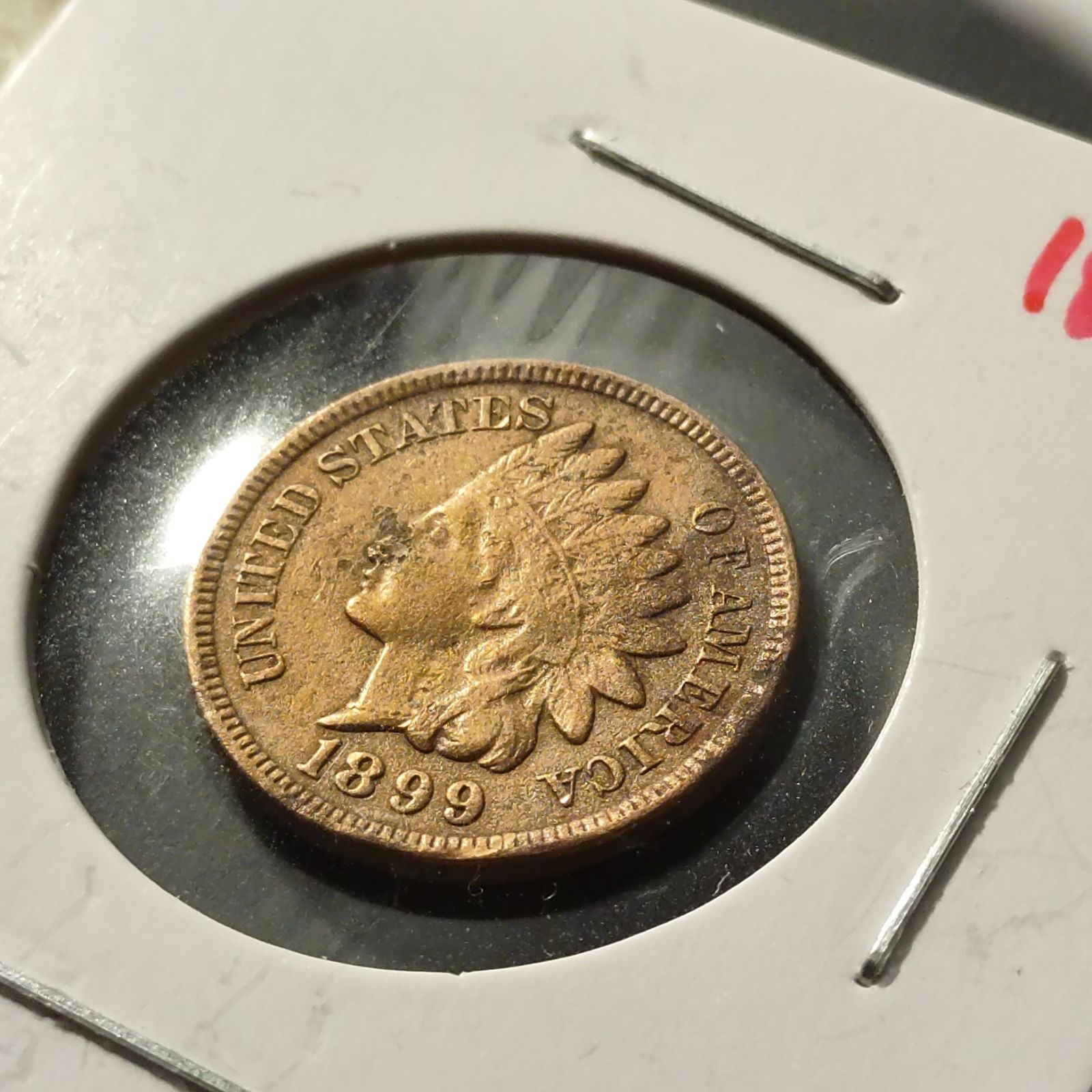 1899 Indian Head DDO Clashed Obverse