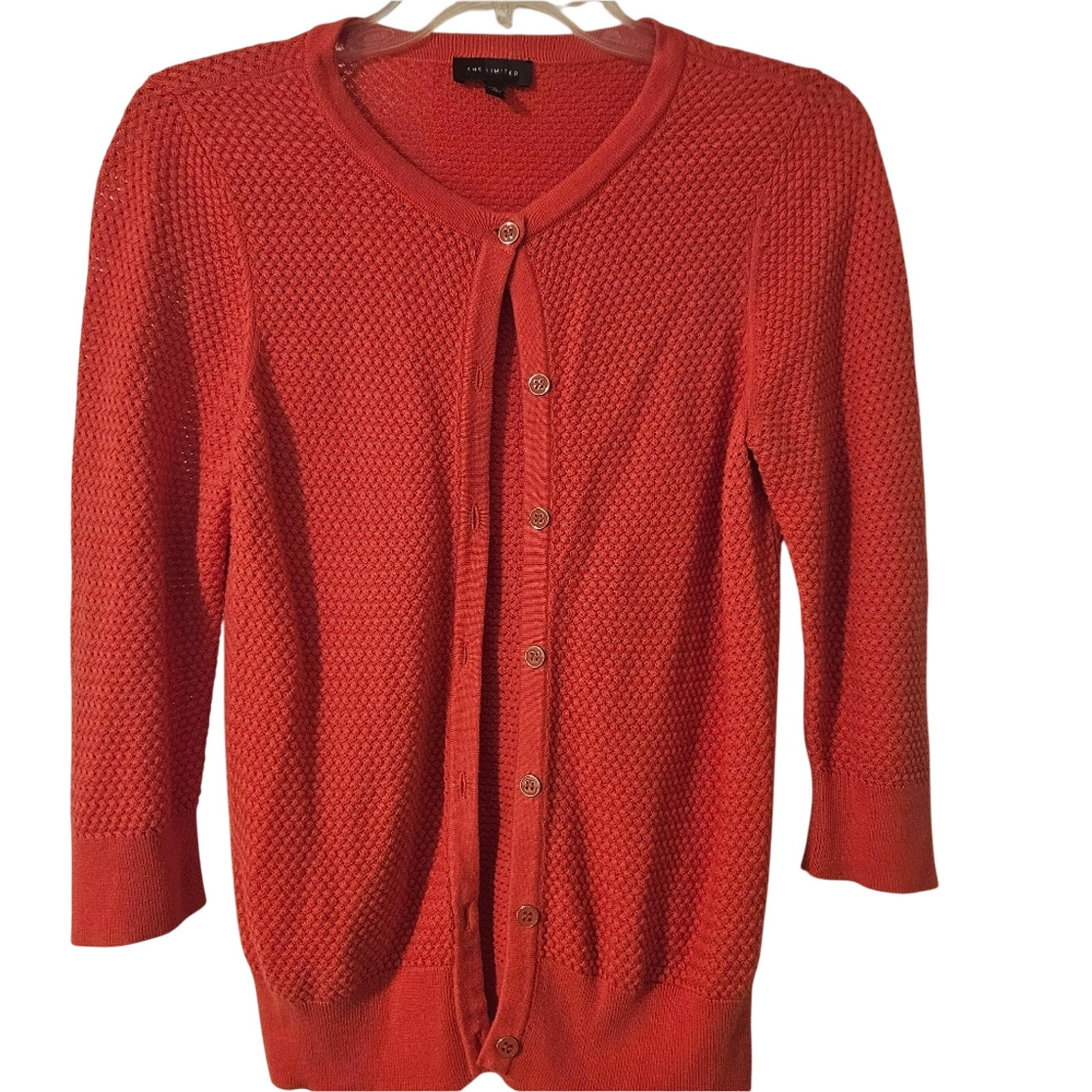 Women's The Limited Orange cardigan sweater shrug  Size M