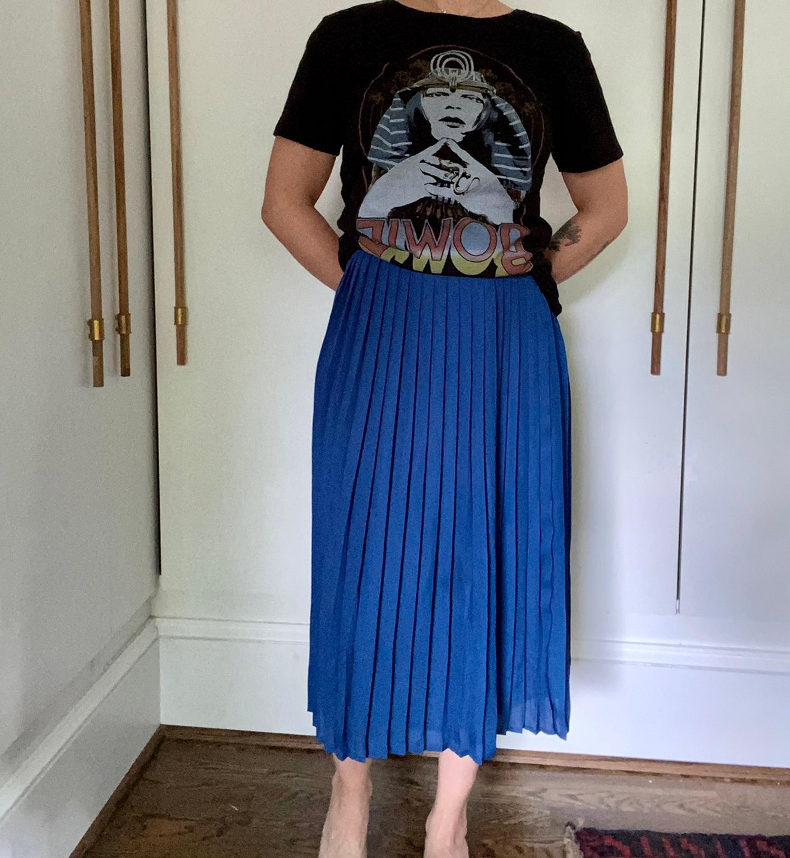 Modcloth Blue Pleated Skirt