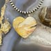 Heart Shape Crazy Lace Agate Pendant For Women Set in Stainless Steel #111