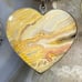 Heart Shape Crazy Lace Agate Pendant For Women Set in Stainless Steel #111