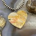 Heart Shape Crazy Lace Agate Pendant For Women Set in Stainless Steel #111