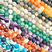 8mm 10 Long Strands Lot of Natural Gemstone Matte Finish beads