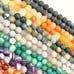 8mm 10 Long Strands Lot of Natural Gemstone Matte Finish beads
