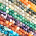 8mm 10 Long Strands Lot of Natural Gemstone Matte Finish beads