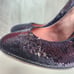 Miu Miu Purple Sequin Rounded Toe High Heels Paillettes Pump Size 9.5 Women’s