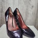 Miu Miu Purple Sequin Rounded Toe High Heels Paillettes Pump Size 9.5 Women’s