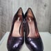 Miu Miu Purple Sequin Rounded Toe High Heels Paillettes Pump Size 9.5 Women’s