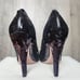 Miu Miu Purple Sequin Rounded Toe High Heels Paillettes Pump Size 9.5 Women’s