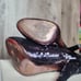 Miu Miu Purple Sequin Rounded Toe High Heels Paillettes Pump Size 9.5 Women’s
