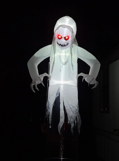 12 FT Halloween Inflatable Decoration Levitating White Ghost Blow Up Animated