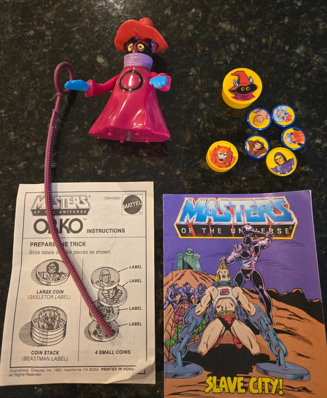 Vintage 1983 MOTU He Man Orko action figure complete