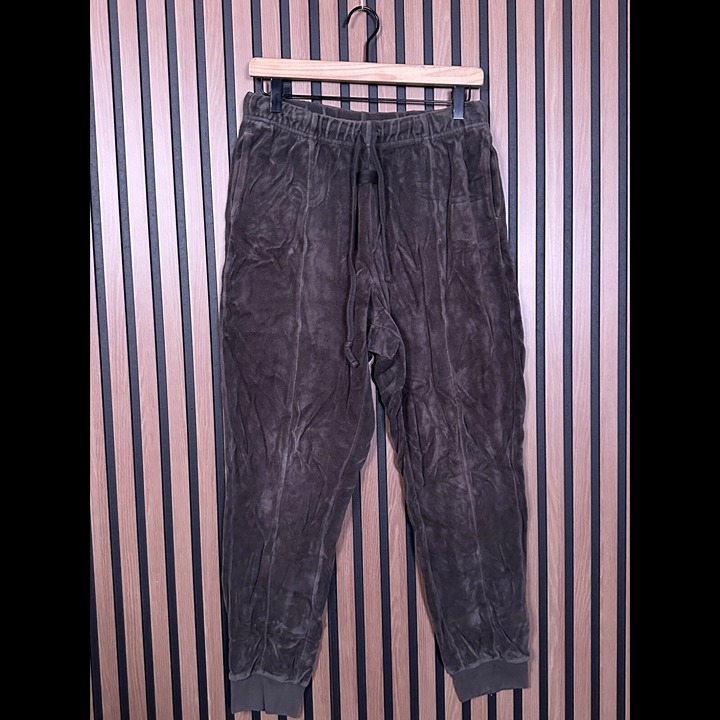 Essentials Fear of God Pants Medium Womens Brown Velvet Fleece Jogger Sweatpants