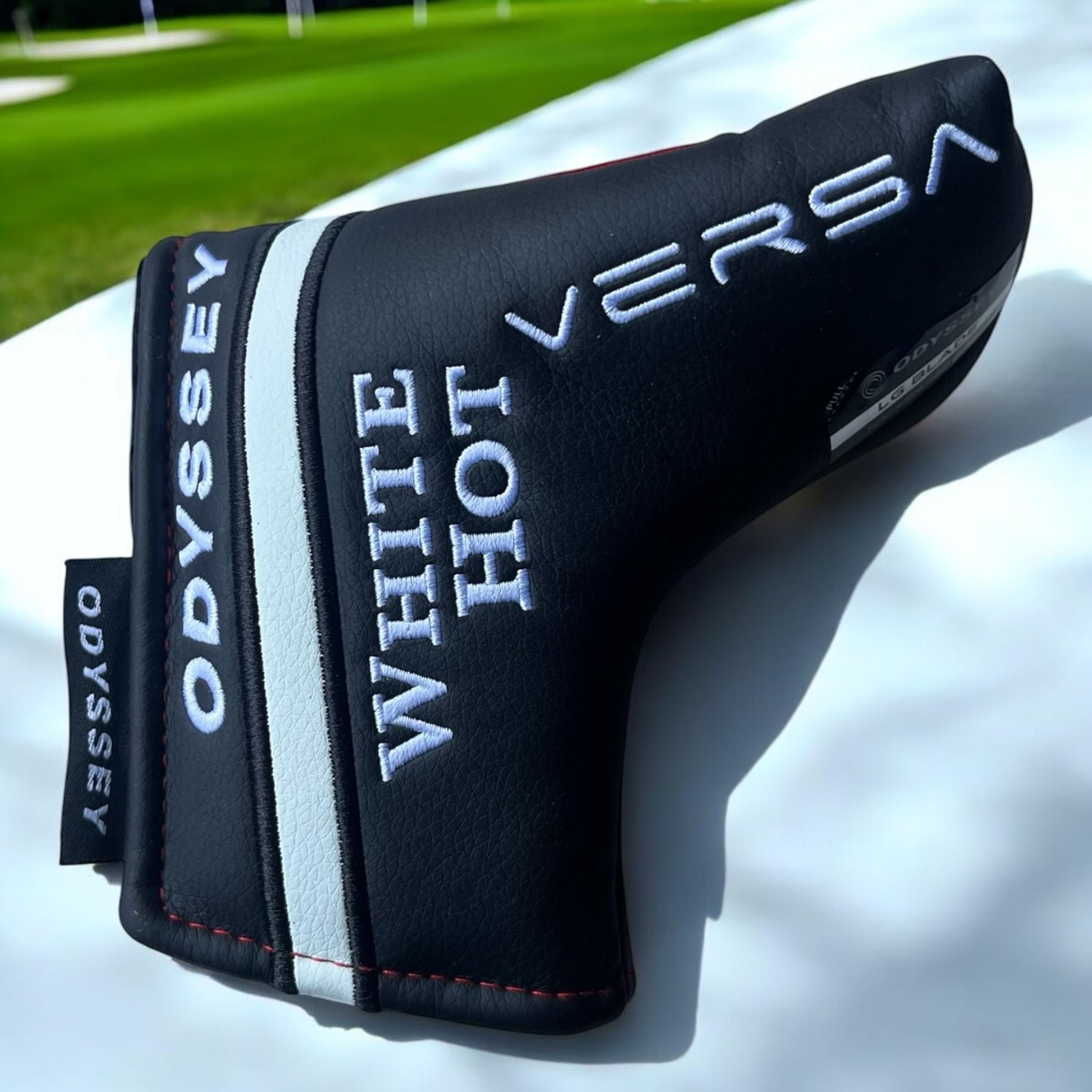 Odyssey White Hot Versa Large Blade Putter Headcover Black White Red Magnetic