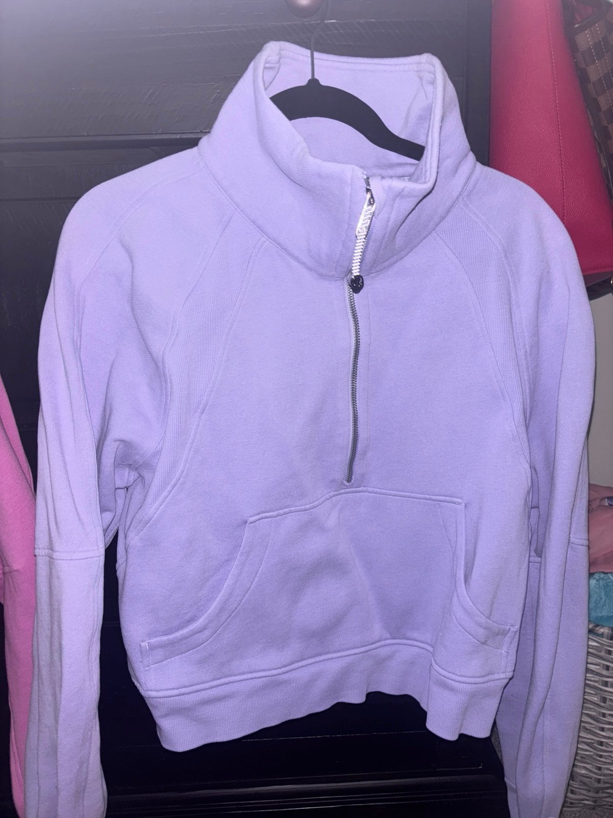 Lululemon Scuba cropped half zip size M