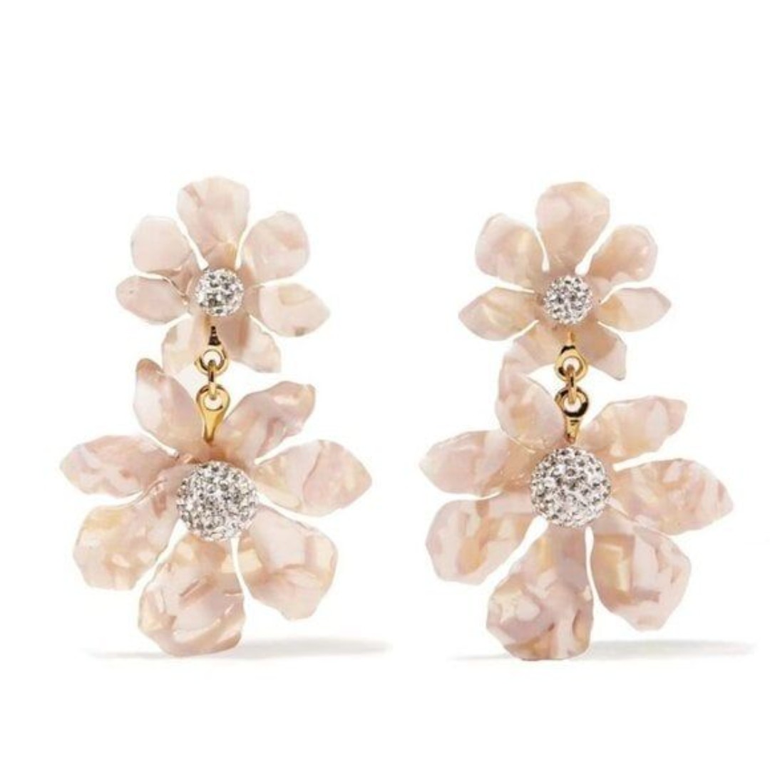 Brand New. Lele Sadoughi flower Drop Earrings