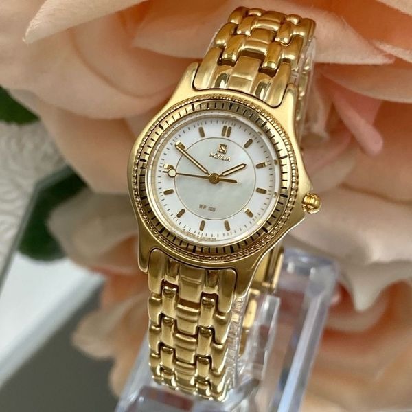 Vintage Citizen Noblia Gold-tone 12 Meter Watch with Mother of Pearl Dial
