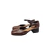 Vintage 90s Naturalizer 8.5 Brown Leather Chunky Square Toe Mary Jane Grunge