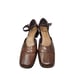 Vintage 90s Naturalizer 8.5 Brown Leather Chunky Square Toe Mary Jane Grunge