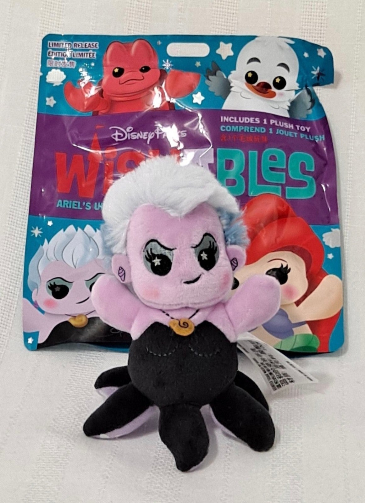 New Blind Bag Wishables Ursula Villain Little Mermaid Ariel Plush Doll