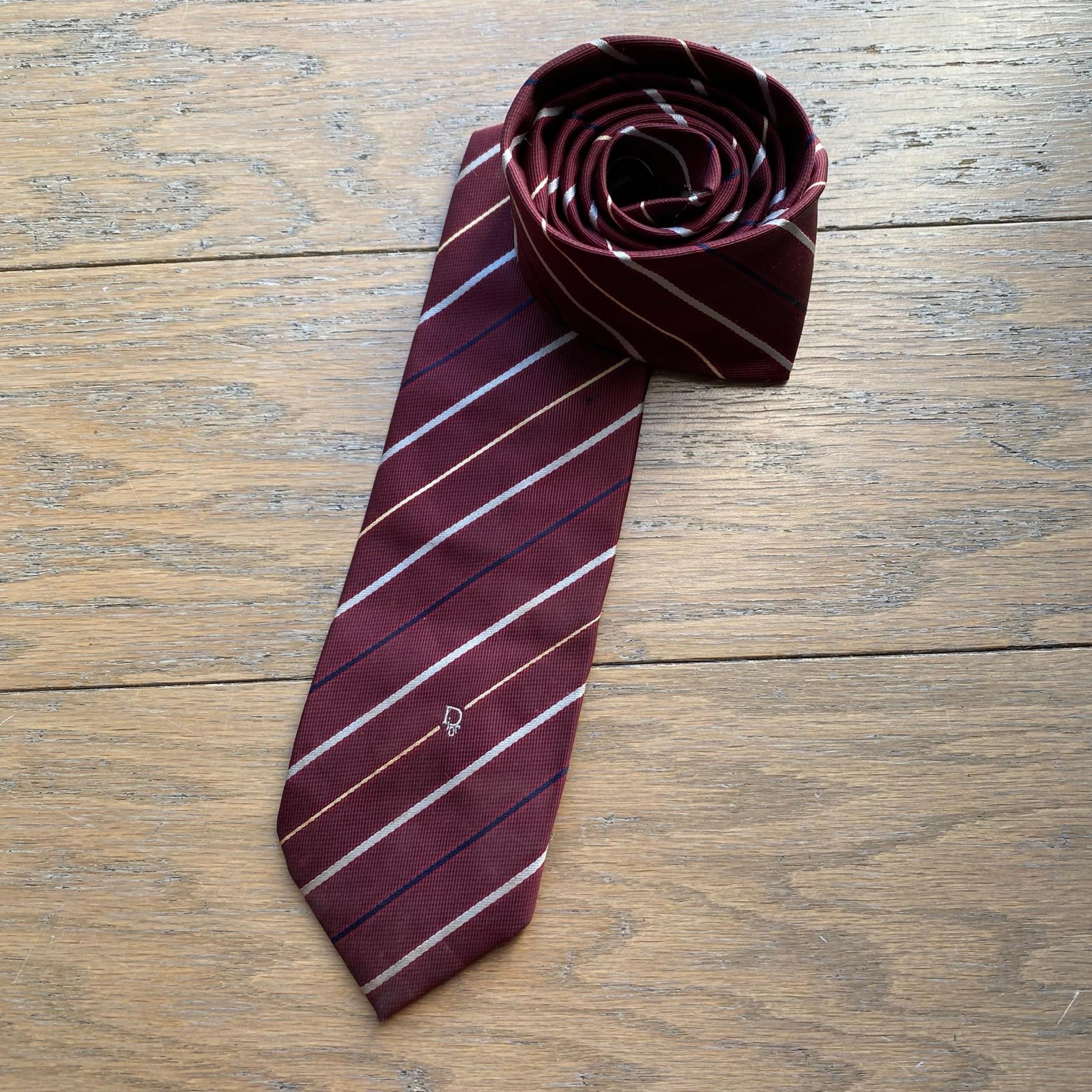 Vintage Christian Dior Maroon Tie