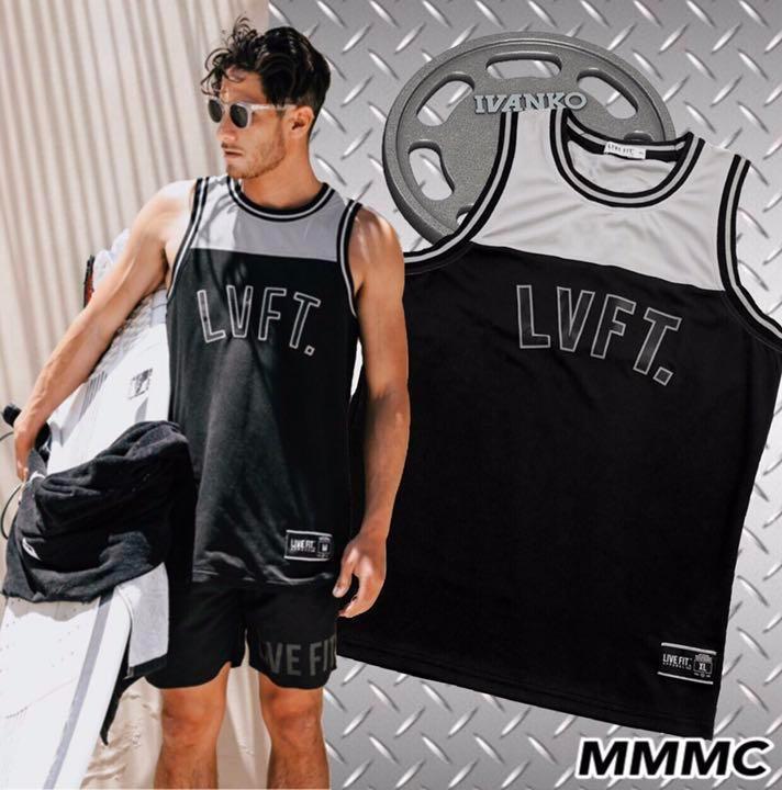 【XL】LIVE FIT. Men's Tank Top Gray Workout Gym GYM