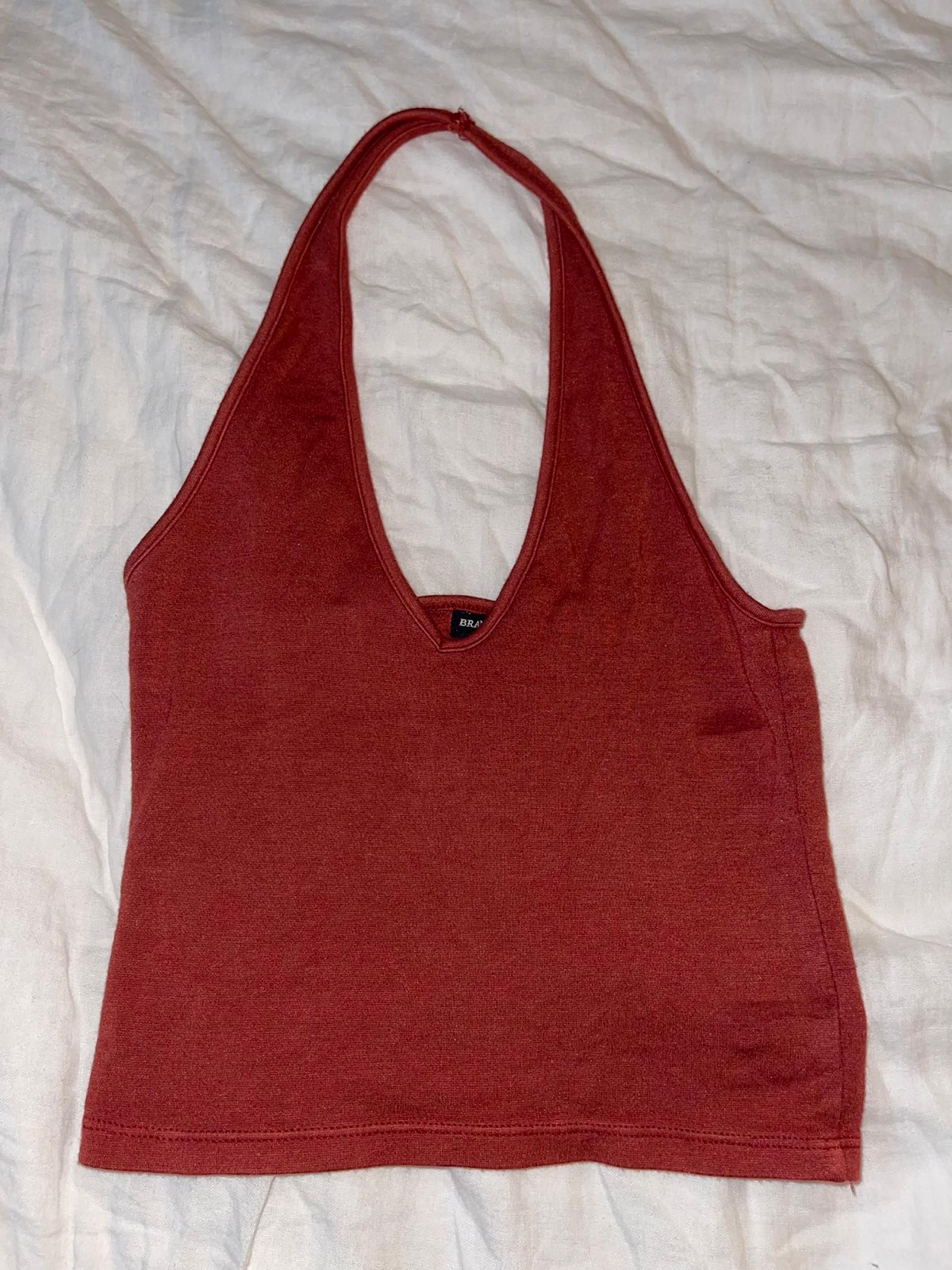 Burnt orange brandy melville halter top