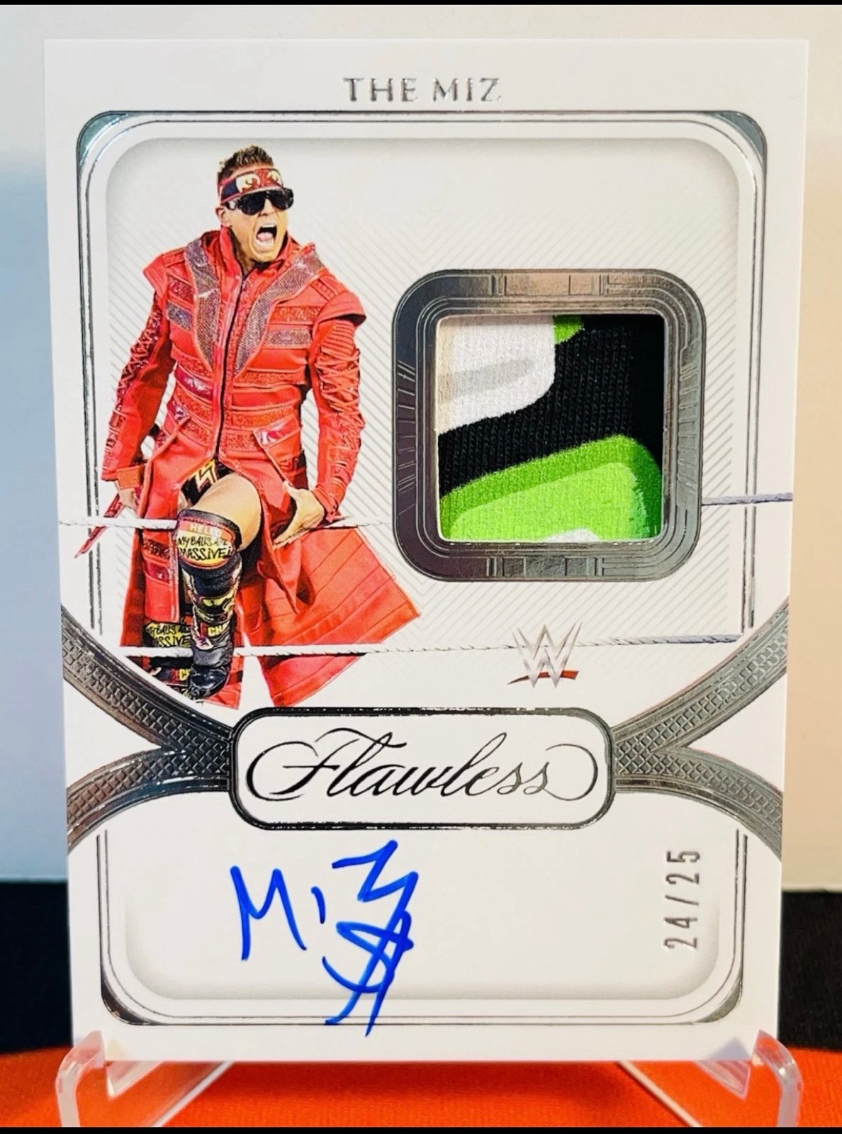 2024 Panini Flawless WWE Prime Materials The Miz /25 #SP-MIZ Auto SP