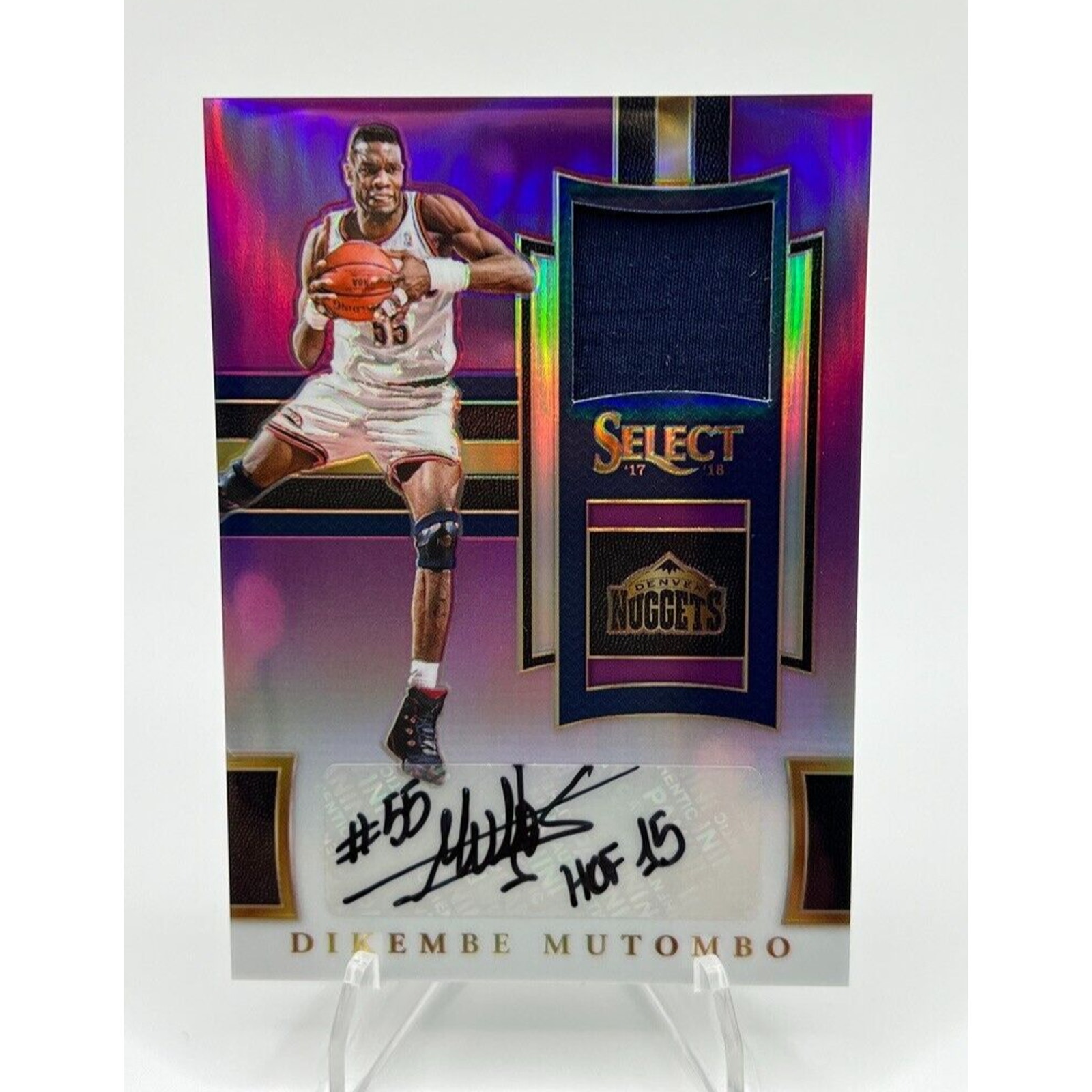 2017-18 Panini Select Auto Memorabilia Dikembe Mutombo #AM-DKM Auto HOF /65 SP