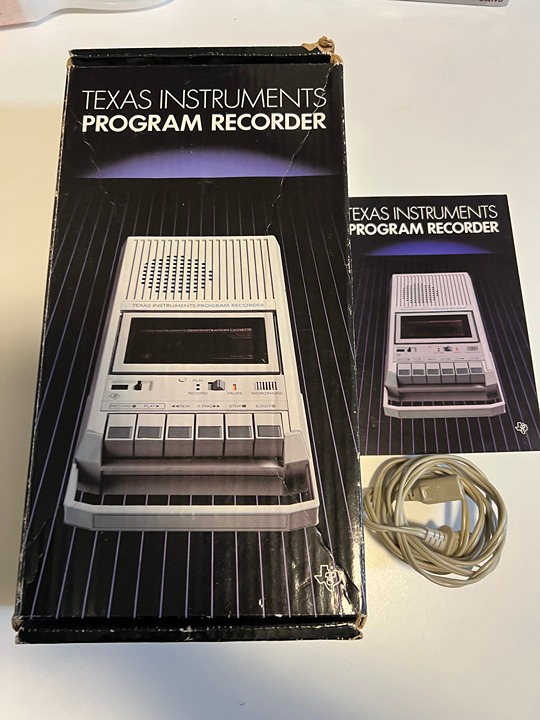 1982 TEXAS INSTRUMENTS Program Recorder PHP2700 In Box Vintage With Manual