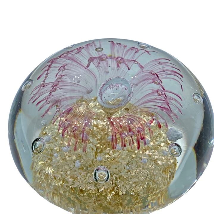 Flower, fireworks, gold, paperweight, sometimes looks like jellyfish or anemone