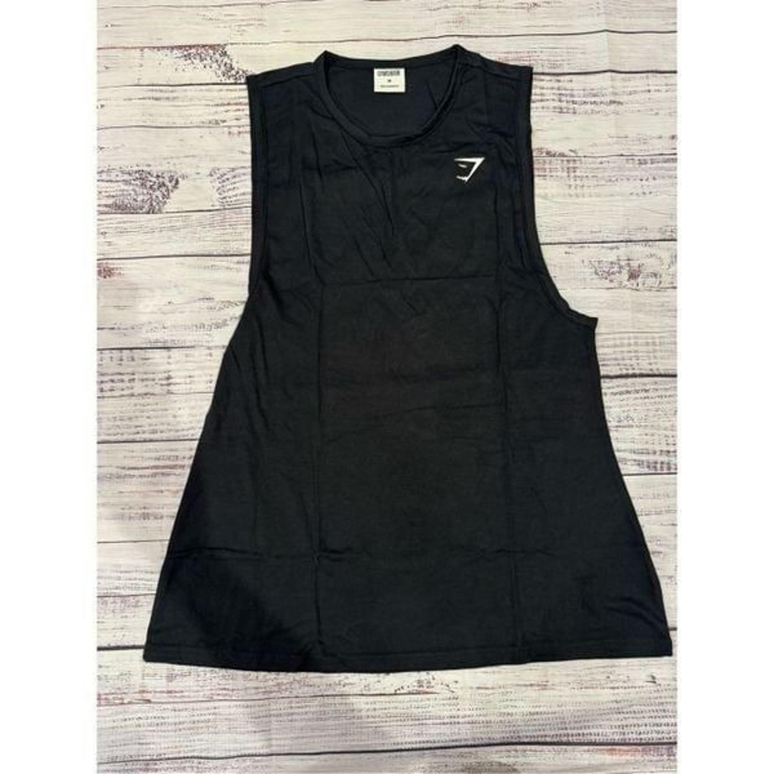 Gymshark NEW Training Drop Arm Tank Top in Black Size Medium