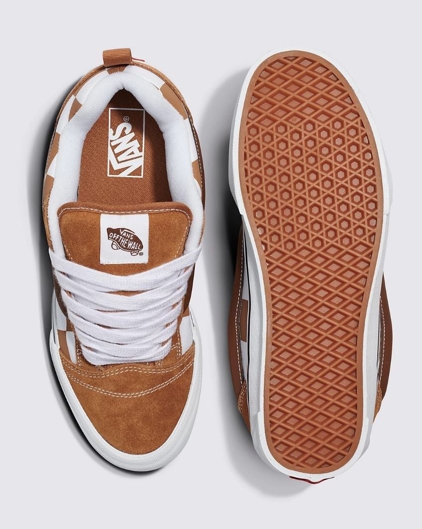 VANS Knu-Skool Mega Check Brown size8.5 New