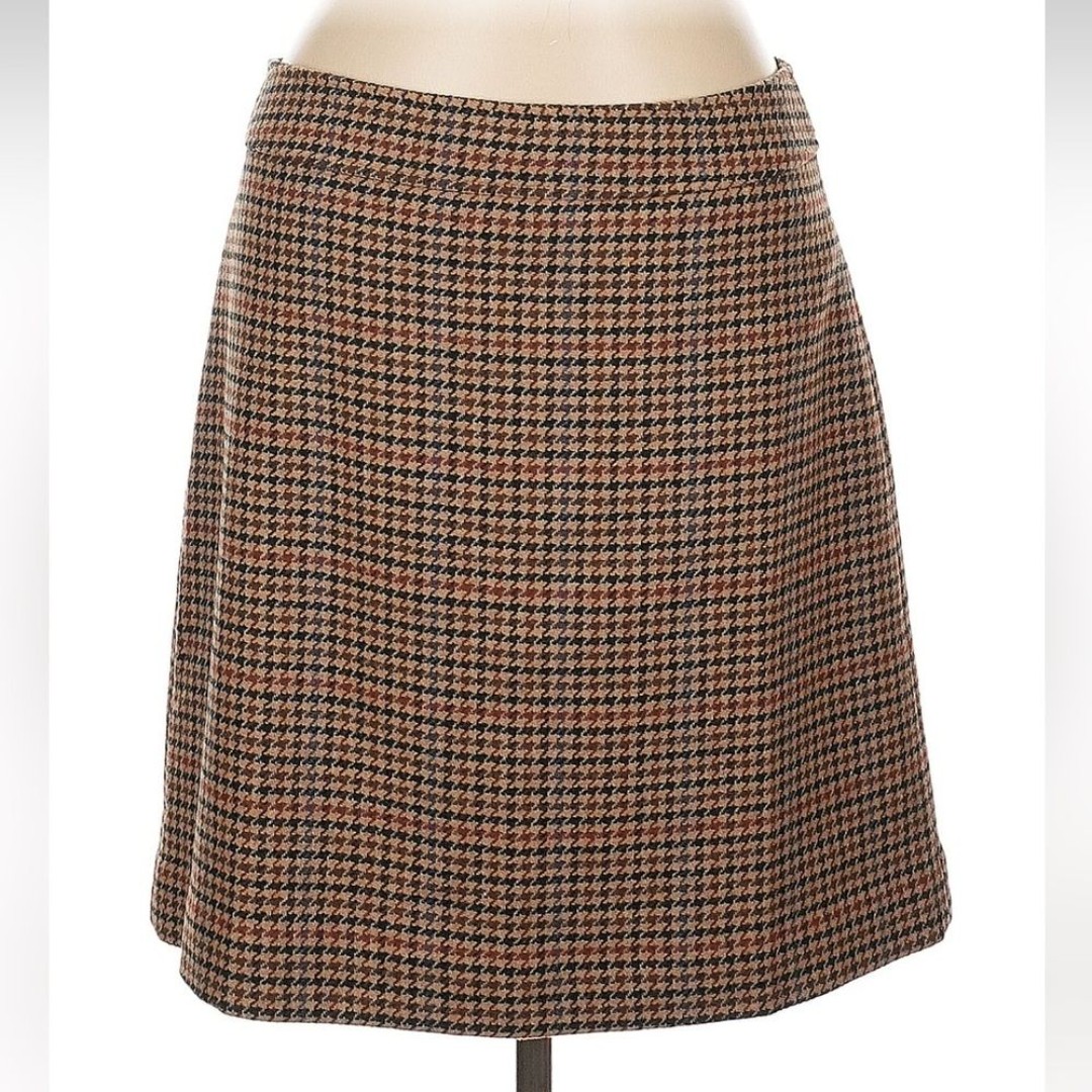 NWT J.Crew Factory Classic Houndstooth A-Line Skirt