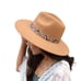 VICI Tomahawk Snakeskin Band 100% Wool Hat Tan Western Fairy Y2K Boho Feminine