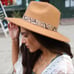 VICI Tomahawk Snakeskin Band 100% Wool Hat Tan Western Fairy Y2K Boho Feminine