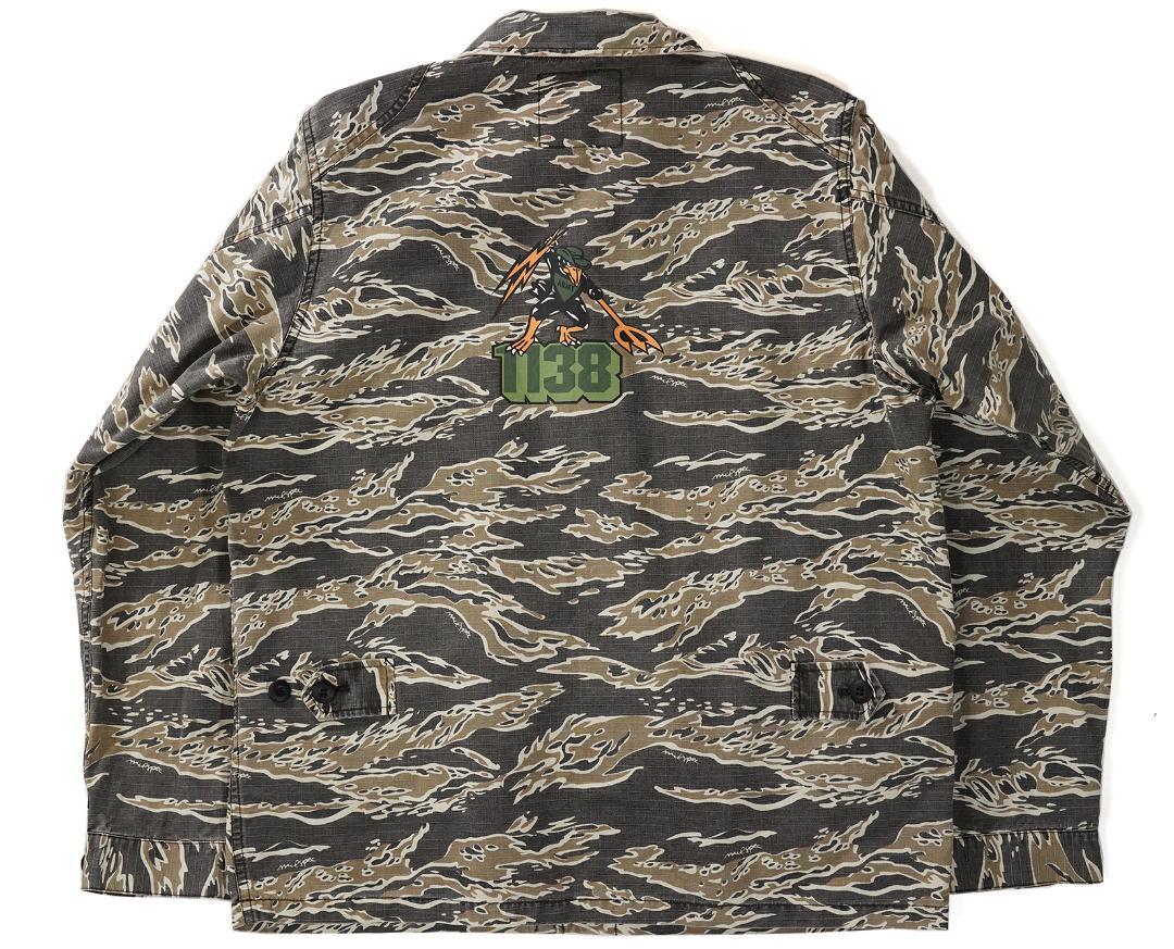00s WTAPS Jungle Fatigue Jacket Print Tiger Camo