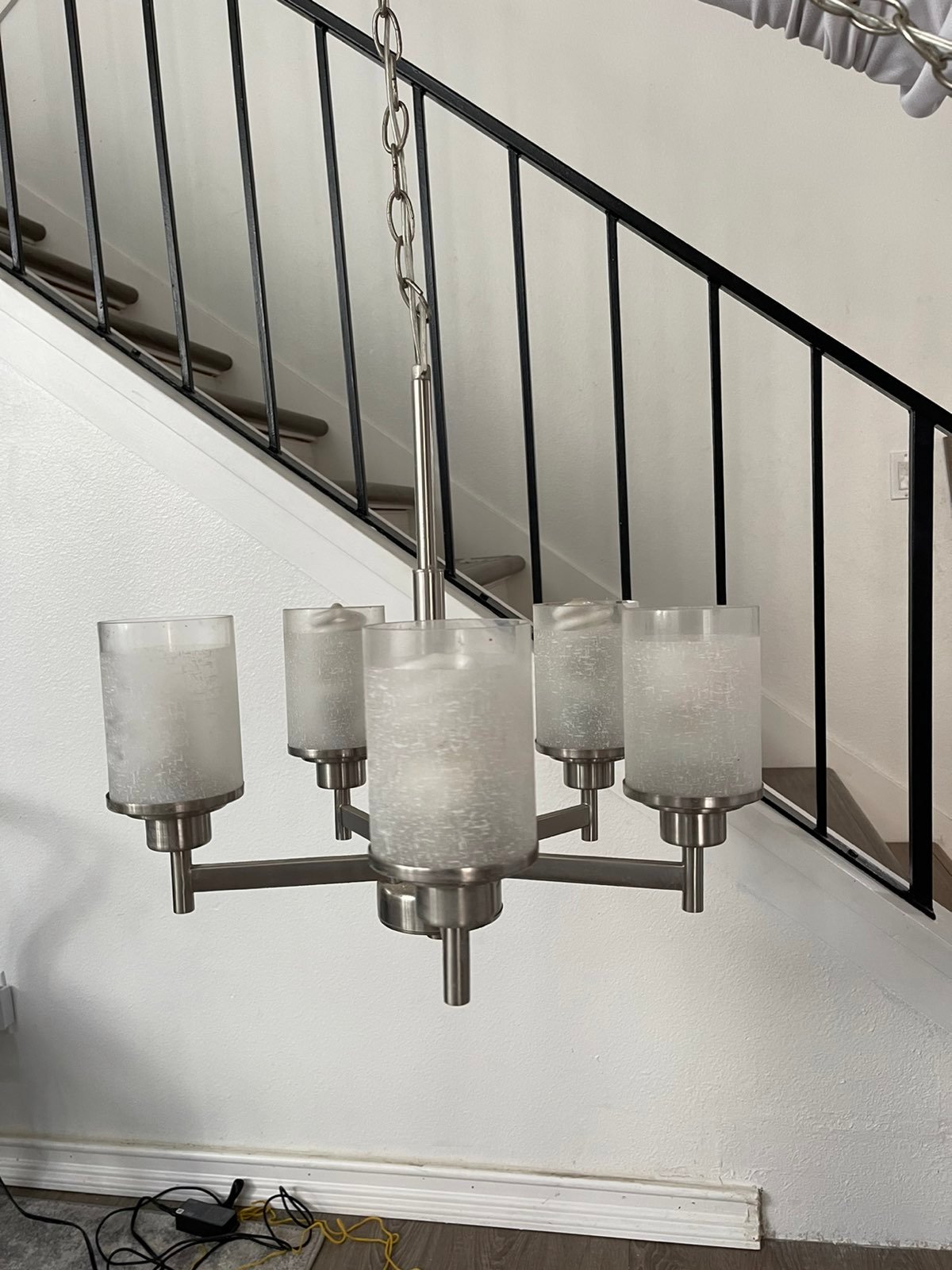 Adjustable Stainless Steel Chandelier with extra