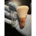 2 Vintage Decanter Stoppers Only. One Clear Glass, One Milk Glass W/ Cork Bottom
