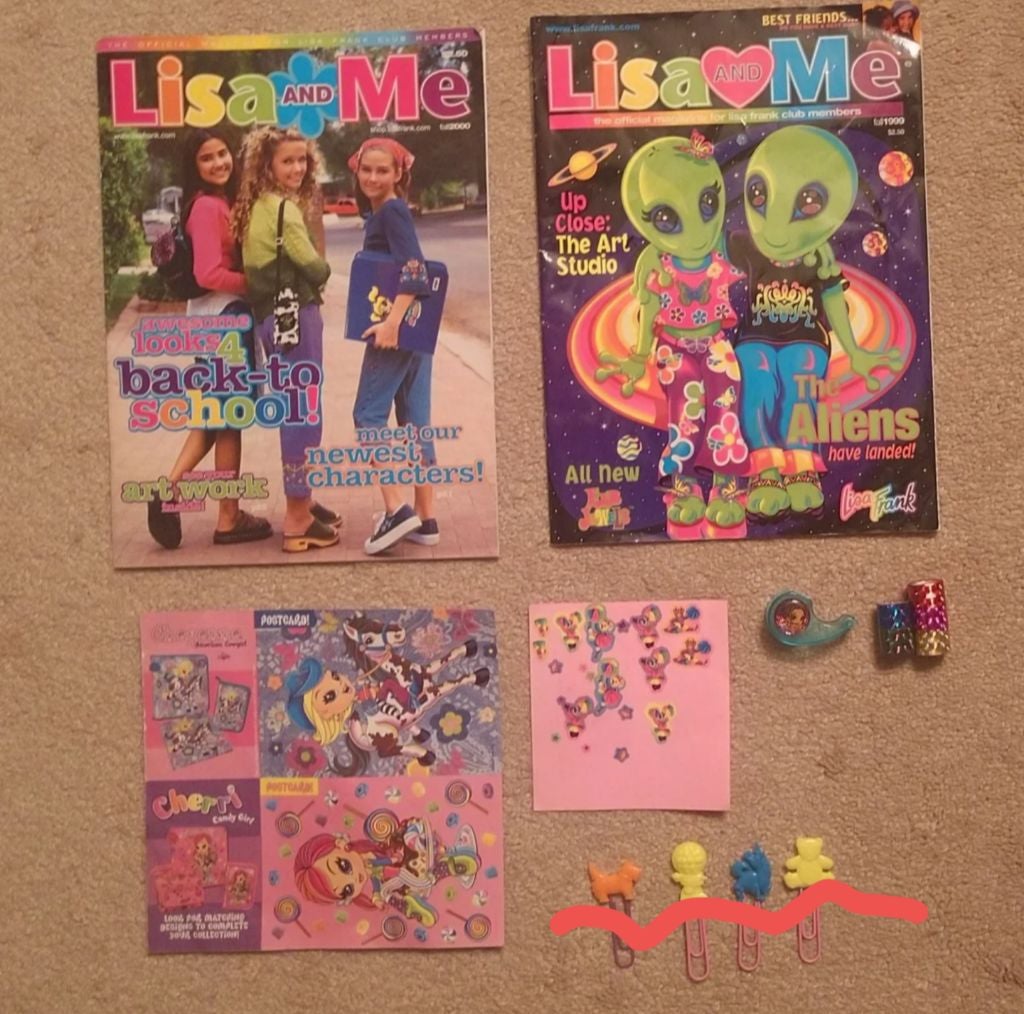 Lisa Frank Magazine Stickers Tape Postca