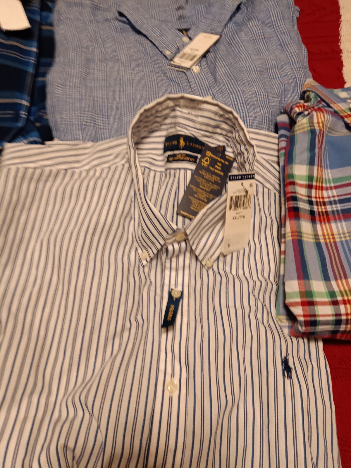 Ralph Lauren polo classic dress shirts , size XXL /Tall , colors posted.