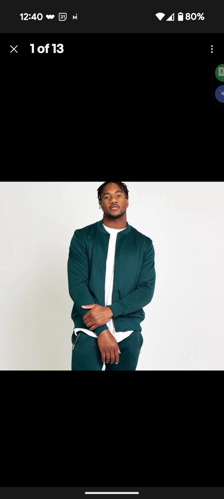 Track jacket and sweatshirt