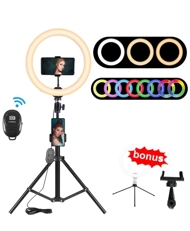 Selfie 10 Tripod With Colored Rings for