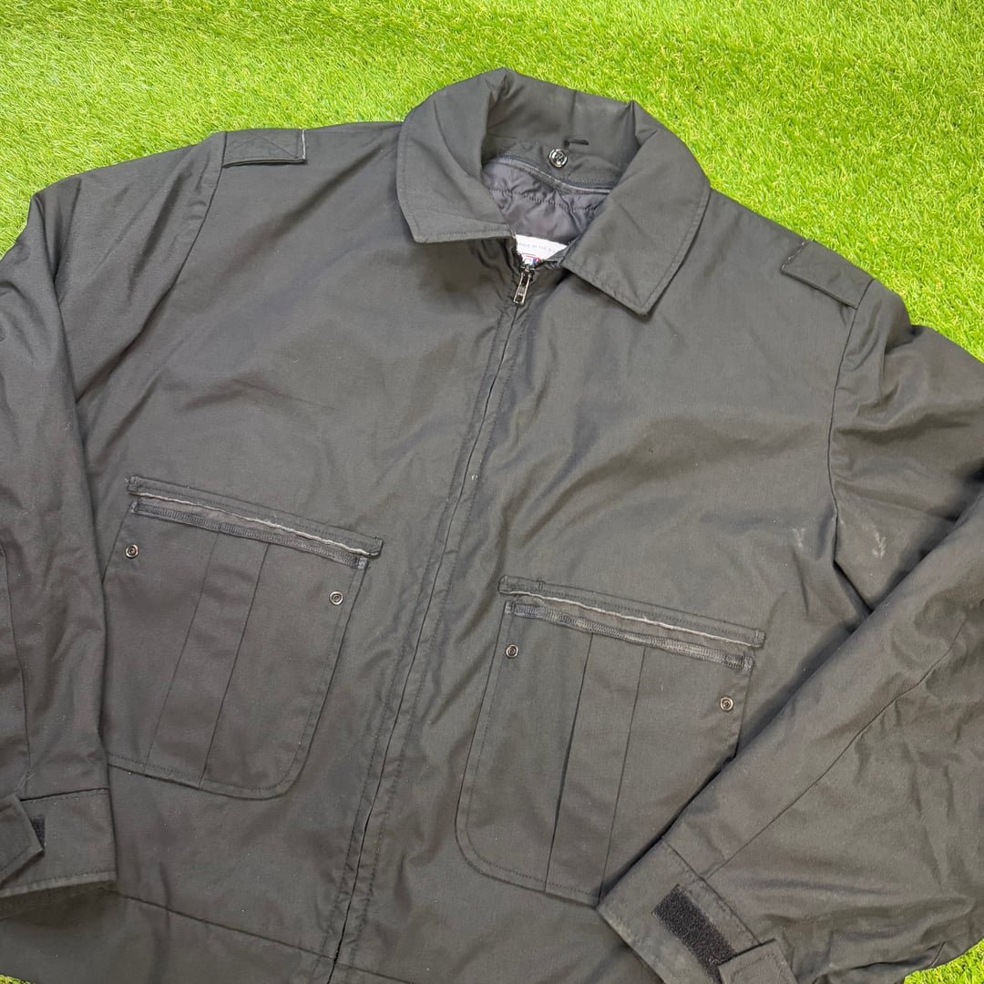 Mens FECHHEIMER flying cross 3M Black Vintage Zip Up Duty Bomber Jacket Sz 44R