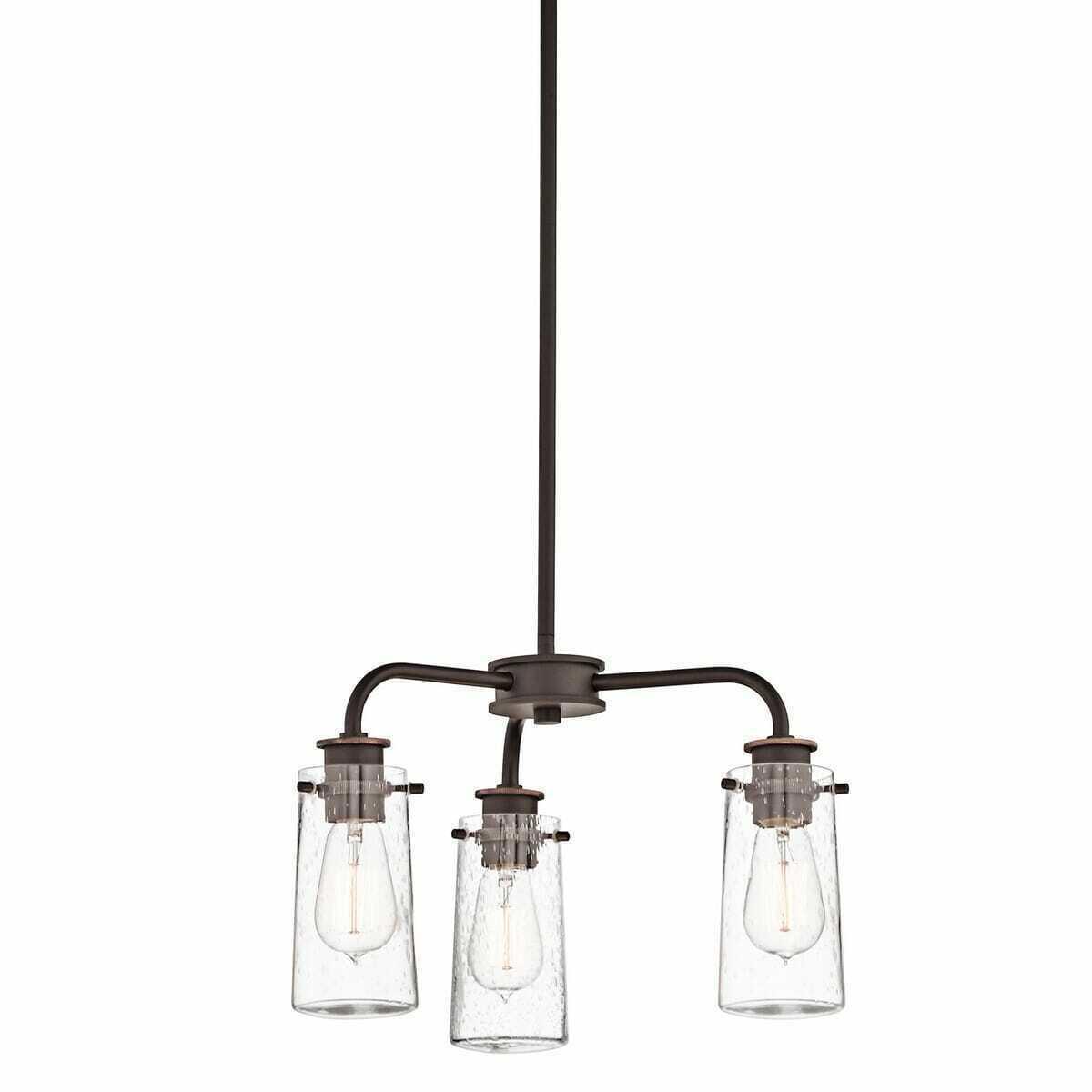 Kichler Lighting 43057 OZ Braelyn - 3 Light Semi-Flush Mount, Olde Bronze Finish
