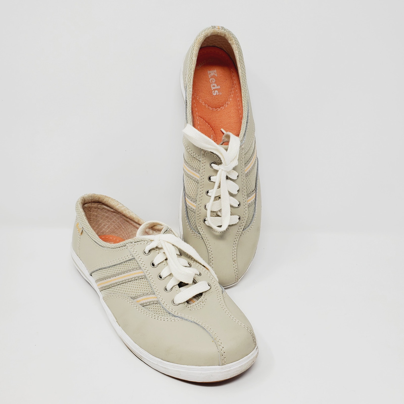 Keds Springy Steps Leather Stone Lace Up Oxford Shoes Size 7 Casual Business
