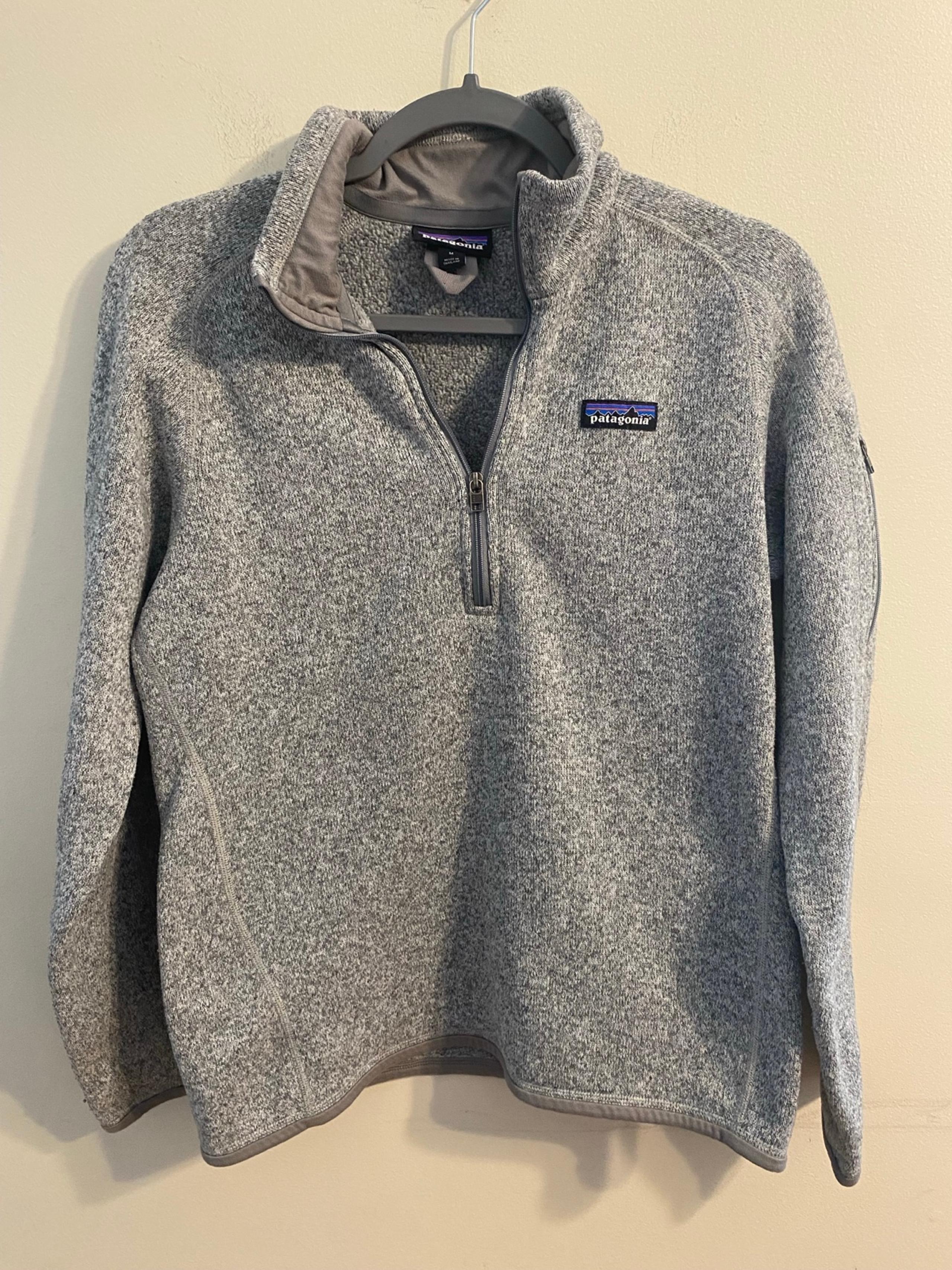 Women's Patagonia Better Sweater 1/4 Zip Gray 25618 Size Medium